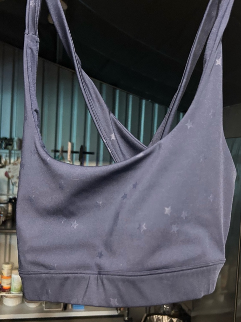 Gap Star-Print Sports Bra - Navy